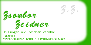 zsombor zeidner business card